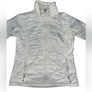 Columbia women's Omniheat silver puffer jacket